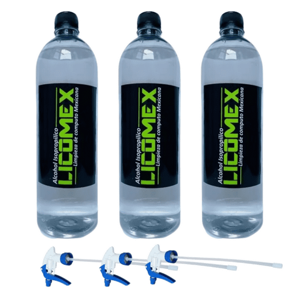 Alcohol Isopropílico 1 Lt Licomex 3 Piezas