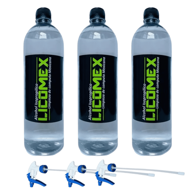 Alcohol Isopropílico 1 Lt Licomex 3 Piezas