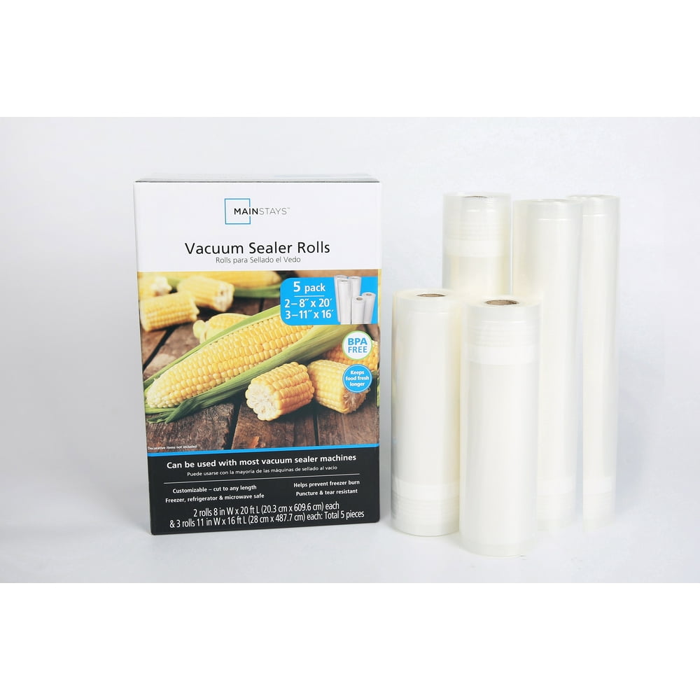 Mainstays Vacuum Sealer Rolls Combo 5 Pack