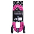 thumbnail image 2 of Clutch 20' Pink Sure-Fit XLR Female to XLR Male Microphone / Speaker Cables Duo Package, 2 of 7