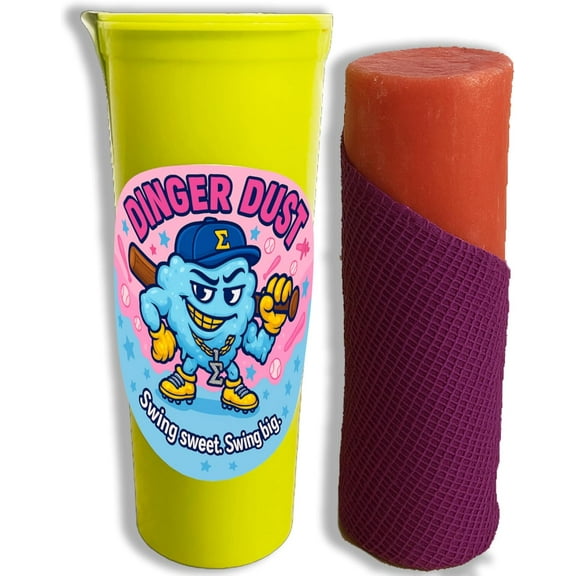 Sigma Wax Dinger Dust – Cotton Candy Scented Bat Tack | Pro-Level Grip Bar for Baseball & Softball Players | Ultra-Sticky Swing Booster - Made in USA