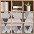 thumbnail image 7 of Set of 6 Collapsible Oxford Fabric Storage Cubes with Handles, Foldable Closet Organizer Bins for Clothes, Toys, Shelves, Home & Kitchen Triangle Gray, 7 of 7