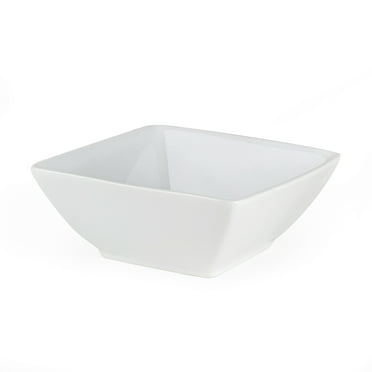 Better Homes & Gardens Porcelain Square Bowls, White, Set of 6