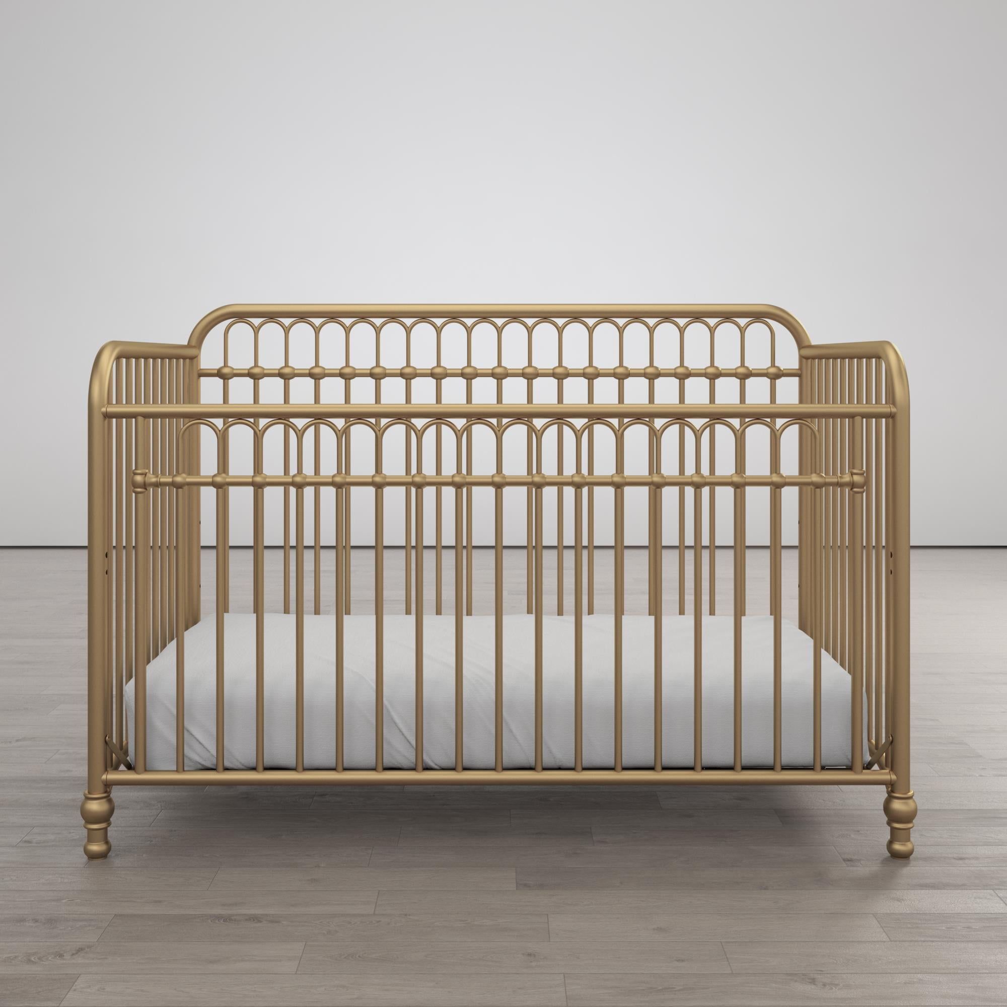 Little Seeds Gold Raven 3 in 1 Convertible Baby Metal Crib Nursery Furniture Walmart
