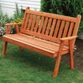 thumbnail image 2 of A &amp; L Furniture Western Red Cedar Royal English Garden Bench, 2 of 6
