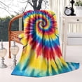 thumbnail image 2 of Colorful Tie Dye Mandala Pattern Blanket,Comfortable Soft Flannel Throw Blanket,All Season,Warm Lightweight Blankets for Sofa Bed Couch Living Room Chair,60"x80", 2 of 4