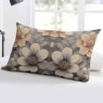 thumbnail image 5 of Orange Grey Spring Floral Throw Pillow Cover 24 x 36 Inch Decorative Pillow Cover Vintage Watercolor Flower Lumbar Pillowcase Seasonal Rectangle Cushion Case for Couch Sofa Bed Living Room, 5 of 7