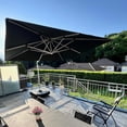 thumbnail image 2 of PURPLE LEAF  9 x 12 ft Double Top LED Rectangle Patio Cantilever Umbrella Grey, 2 of 5