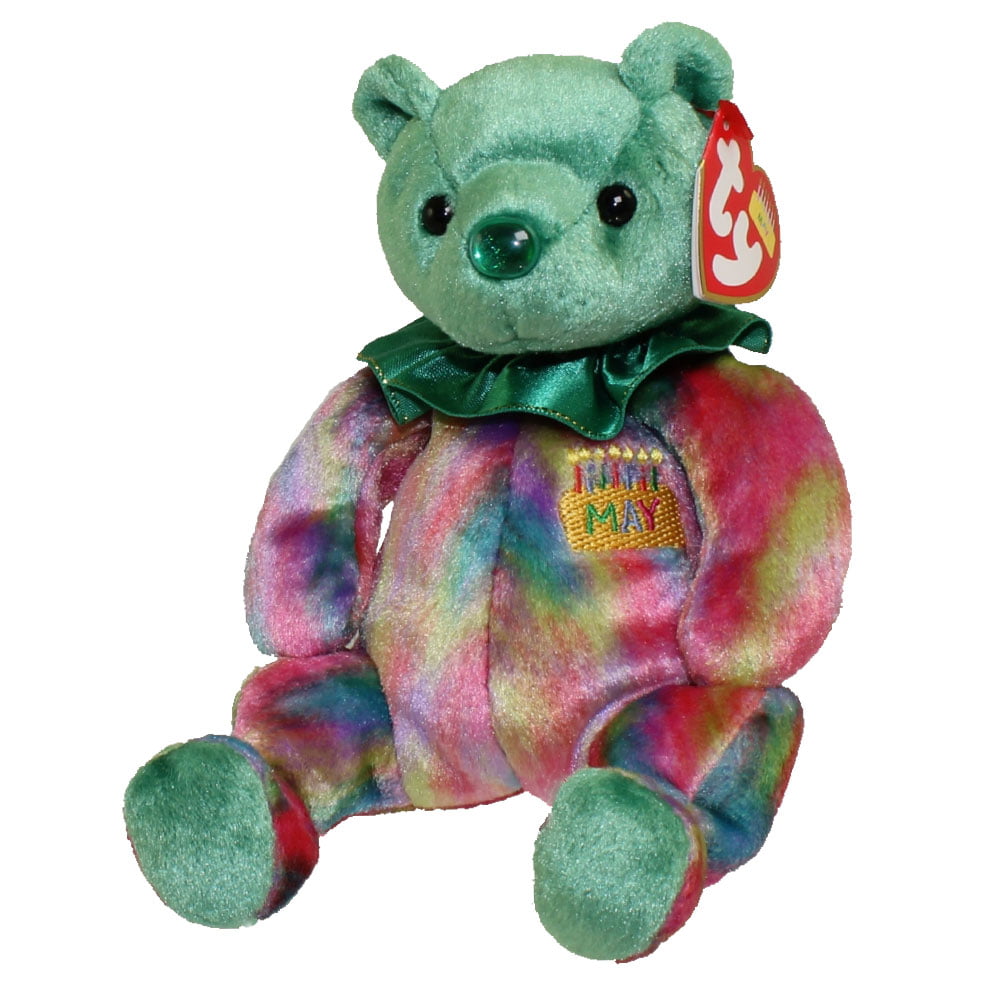 Ty Beanie Baby August Peridot Birthstone Teddy Happy Birthday Bear