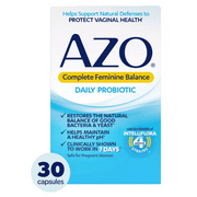 AZO Complete Feminine Balance, Daily Probiotic for Women, Supports Vaginal Health - 30ct