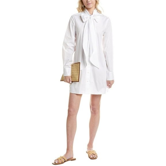 STAUD womens Maryn Shirtdress, s, White
