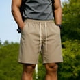 thumbnail image 2 of Hurxie Mens Hiking Shorts Quick Dry Lightweight 3 Zipper Pockets Summer Workout Gym Athletic Running Shorts Men Khaki,4XL, 2 of 7