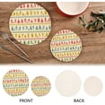 thumbnail image 3 of SKYSONIC Christmas Retro Element Pot Holders Trivets, 2 Pcs Heat Resistant Trivets,Stripes Colorful Cotton Thread Weave Mats for Hot Pads Pans Pot Bowl Teapot for Kitchen Decor, 3 of 7