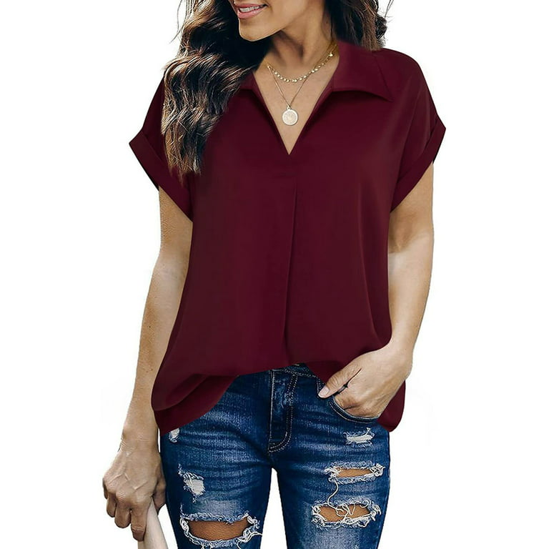Women Prints Casual V Neck Short Sleeved A,0.01 Cent Items only,1 Dollar  Stuff,Outlet Today Clearance Women,Items Under 3 Dollars,Clearance Womens