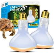 ECOSUB 150W Reptile Terrarium Heat Lamp, UVA Daylight Lamp, 2 Counts
