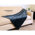 thumbnail image 6 of Brooklyn Jax Solid Plush Fleece Twin Blanket, Charcoal Grey color, 6 of 7