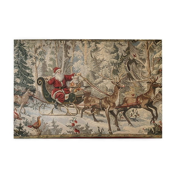 1000 PCS Vintage Santa Claus And Elk 1000 Piece Wooden Puzzle,Impossible Hard Difficult Challenging Puzzles For Adults,Charm Holiday Gifts,Gift For Puzzle & Animal Lovers,Stunning Artwork Of Adults
