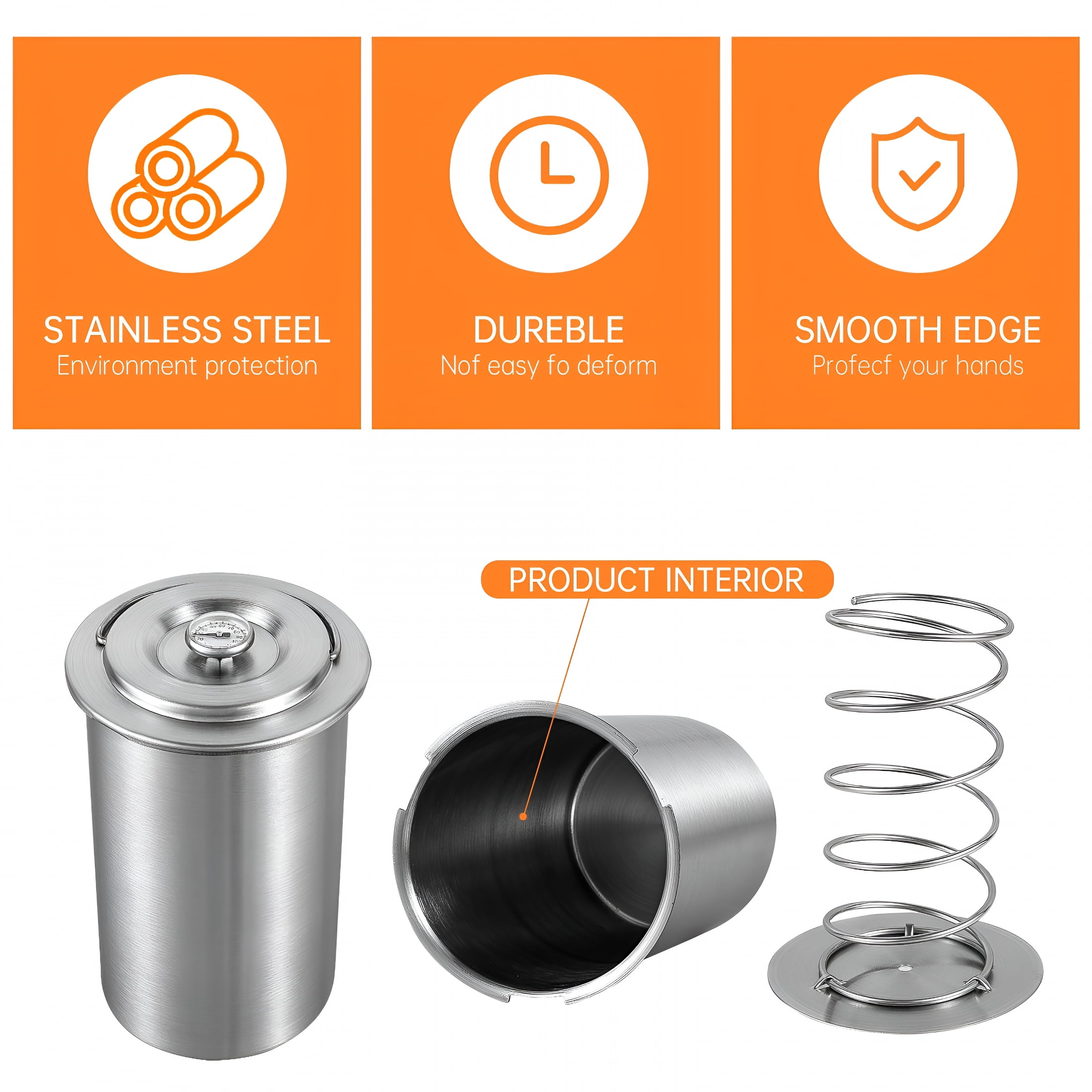ACDANC Ham Maker Stainless Steel Meat Press - Ham Press with Thermometer Meat Press Tool for Making Deli Meat Homemade Lunch Meat Maker Bacon Meat Pressure Cookers Deli Meat Press