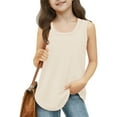 thumbnail image 2 of snilers Girls Tank Tops Scoop Neck Sleeveless Shirt Athletic Gym Workout Tees Casual Stylish Summer Vest for 3-14 Years, 2 of 9