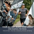 thumbnail image 6 of 2026 Open Ear Wireless Headphones with LED Display, Bluetooth 5.4 Sport Earbuds, 50H Playtime, IP54 Waterproof, Noise Cancelling with Built-in Mic & Voice Control, White, 6 of 6