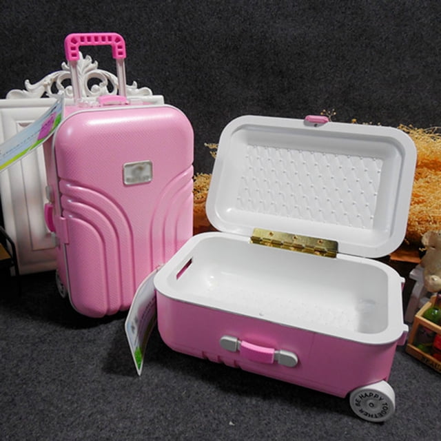 Maleta alcancía lindo Mini carro equipaje caja de dinero decoración de escritorio