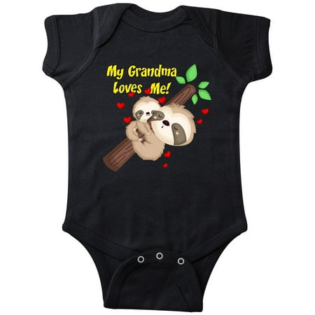 

Inktastic My Grandma Loves Me Sloth Gift Baby Boy or Baby Girl Bodysuit