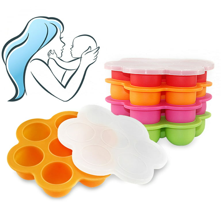 Prep Silicone Baby Food Freezer Tray with Clip-on Lid, 2oz x 10Silicone  Freezer Molds, BPA-Free Baby Food Storage (Alpine Green)