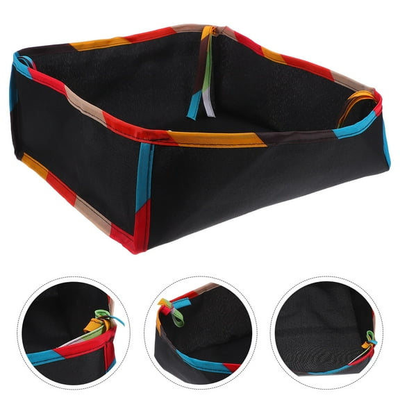 FOLOYORI Stroller Bottom Organizer Black 1Pcs 11.8x11.8x3.9in Oxford Cloth