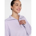 thumbnail image 5 of Athletic Works Women's and Women's Plus Quarter-Zip Sweatshirt, Midweight, Size XS-4X, 5 of 6