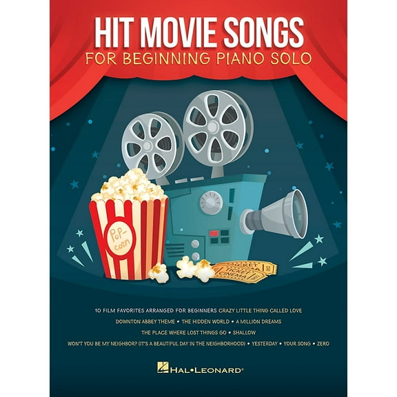 Hal Leonard Hit Movie Songs Beginning Piano Solo Songbook