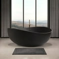 thumbnail image 2 of Rainlex 63" Solid Surface Soaking Bathtub, Black, 2 of 12