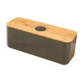 thumbnail image 3 of Caja de pan con tapa de tabla de cortar, contenedor de almacenamiento para panes caseros y bagels tapa de agujero gris, 3 of 9