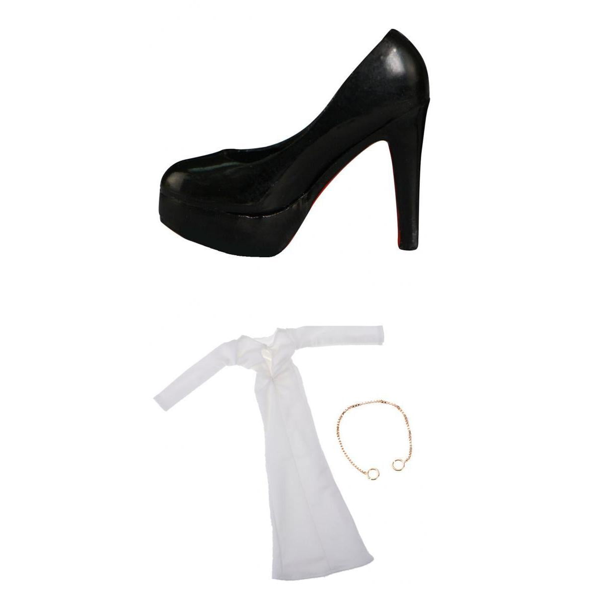 1:6 Scale KUMIK Model Black Plastic Dress Women's Shoes Fit FeMale 12" Figure 