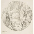 thumbnail image 3 of Francesco Zugno 12x12 Black Modern Framed Museum Art Print Titled - Nobility Presenting an Infant to Venice (1709-87), 3 of 5