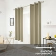 thumbnail image 5 of Deconovo Blackout Curtains Solid Ring Top Room Darkening Window Curtains for Bedroom 42x54 inch Beige Set of 2, 5 of 6