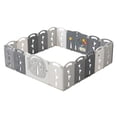 thumbnail image 6 of 18-Panel Portable Plastic Playpen, Spacious Safety Fence for Toddlers, Indoor & Outdoor Use, Gray, 6 of 6