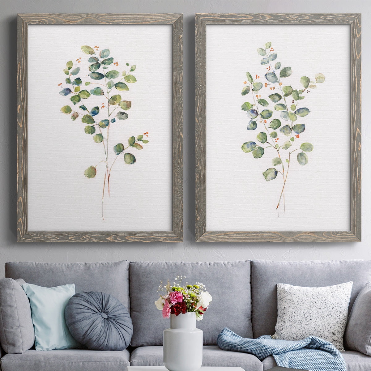 Eucalyptus I - Premium Framed Canvas 2 Piece Set - Ready to Hang