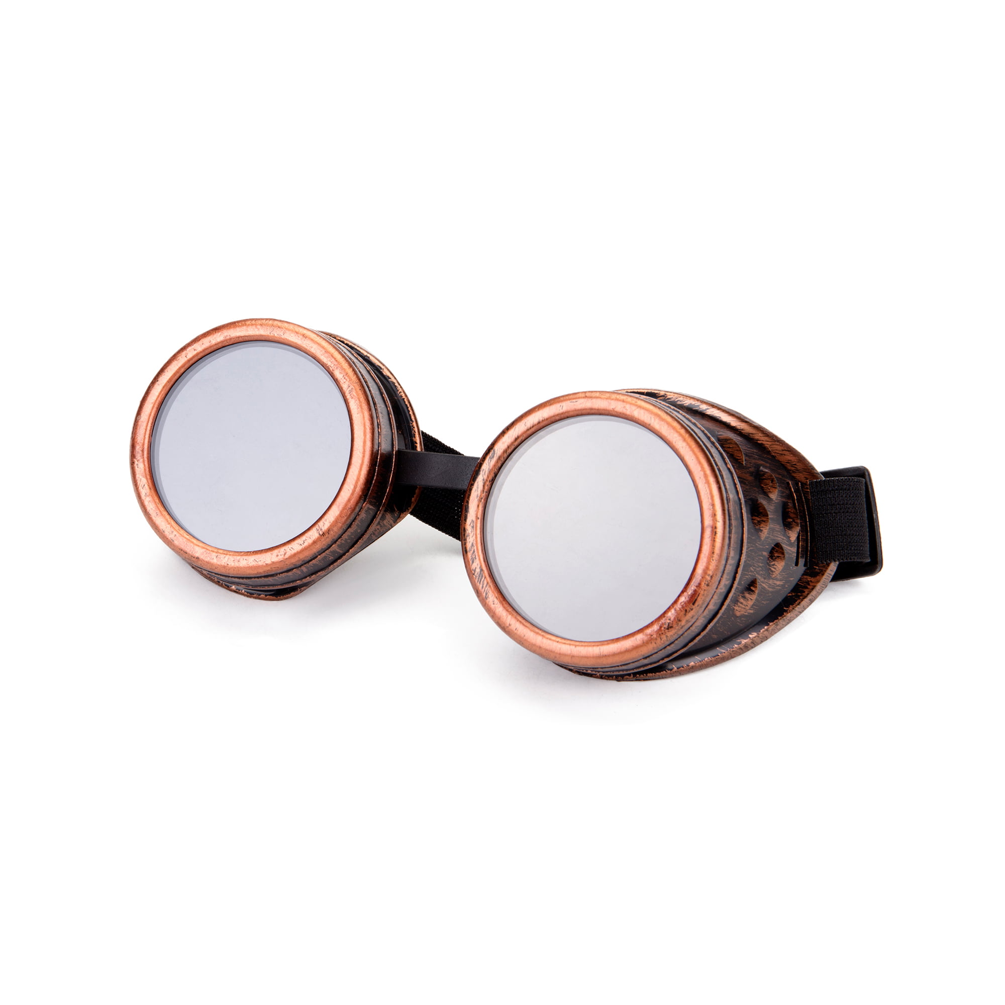 Vintage Goggles Motocross Sport Glasses Vented Dust Wind UV Sand Silver Frame MX