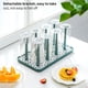 thumbnail image 2 of Injueey Estante invertido para tazas de té a prueba de polvo para estantes de vasos para beber, portavasos de drenaje con bandeja de almacenamiento y Organizadores de utensilios de cocina Injueey HA014334-00, 2 of 6