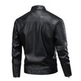 thumbnail image 4 of NaWent Mens Leather Jacket Cafe Racer Style Motorcycle Leather Jacket Full Zipper Leather Jacket, 4 of 9