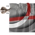 thumbnail image 5 of Kitchen Window Valances, Modern Gray Red Rod Pocket Valance Small Window Treatment for Bedroom, Abstract Geometric Curve Valances for Windows Tier Curtain,1 Panel, 54x18inch, 5 of 6