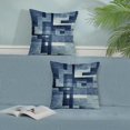 thumbnail image 3 of Dusty Navy Blue White Pillow Covers 20x20, Abstract Art Outdoor Decorative Throw Pillows for Couch, Modern Geometry Decor Cushion Cover 2 Pcs Soft Farmhouse Square Pillowcase for Bed Car Safa, 3 of 6