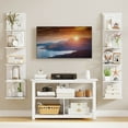 thumbnail image 4 of Costway 2 PCS 5-Tier Wall Shelves Vertical Floating Storage Shelf Unit Wall-Mounted Organizer White, 4 of 10