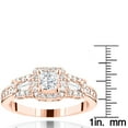 thumbnail image 3 of Ladies 14K Natural 0.9 Ctw Diamond Unique Designer Engagement Ring (Rose Gold Size 8.5), 3 of 3