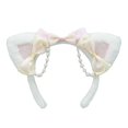 thumbnail image 2 of Lovely Hair Band Accesorios de vestir Headwraps Mujeres Animal Es Hair Hoop pa cumpleaños Performance Pty Decoration Festival de Pascua , Blanco Colco sombreros de cosplay, 2 of 7