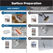 Black, Rust-Oleum RockSolid High Gloss Polycuramine Garage Floor Coating Kit-60003, 76 oz