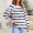 White#1, variant on Fesfesfes Women's Block Color Patchwork Blouses Fashionable Long Sleeved V-Neck Pullover Tops with Comfort Ideal for Daily Wear Office(Green,5XL)