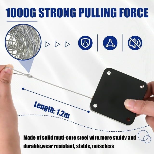 Baohd 2pcs Punch-Free Automatic Door Closer Super Tensile Strength Suitable For More black銆?000g銆?1Set