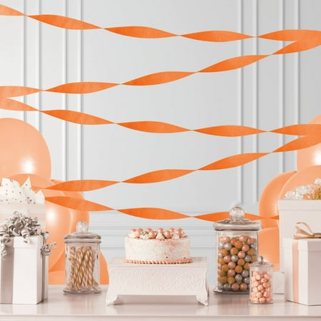Orange Paper Party Streamer, 1.75" x 150', by Way To Celebrate