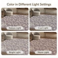 thumbnail image 7 of ODIKA 4'x6' Washable Area Rug Stain Resistant, Low Pile, Easy Care Bathtub Botanical Featuring Rosettes Backing Shower for Dorm Room, Small Living, 7 of 7